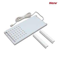 Flat LED Under-cabinet luminaire LED L-Pad, with LED 24 connection, CRi >90, dimmable, 7.5W 3000K 480lm 110, white