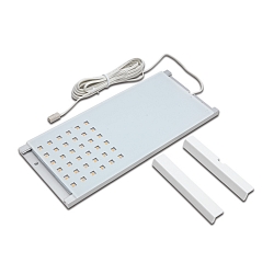 Flat LED Under-cabinet luminaire LED L-Pad, with LED 24 connection, CRi >90, dimmable, 7.5W 3000K 480lm 110�, white