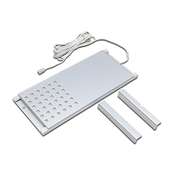 Flat LED Under-cabinet luminaire LED L-Pad, with LED 24 connection, CRi >90, dimmable, 7.5W 3000K 480lm 110�, alu anodised