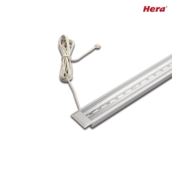 Flat LED Recessed luminaire LED IN-Stick HR for milled groove, IP44, asymmetrical, cover clear, 33cm, 7.5W 4000K 100, CRI> 95