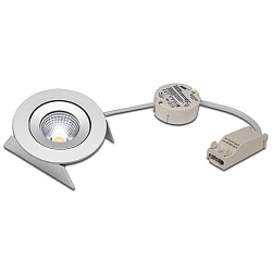 LED Indbygningsspot SR 68-LED, Set (inkl. Transformer), IP44, 230/350/700mA, CRi >90, d�mpbar, 7.5W 3000K 800lm 30�