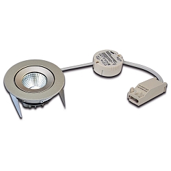 LED Indbygningsspot SR 68-LED, Set (inkl. Transformer), IP44, 230/350/700mA, CRi >90, d�mpbar, 7.5W 2700K 800lm 30�