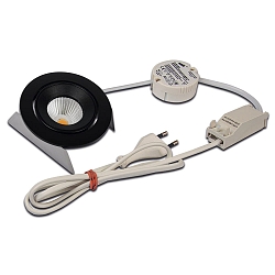 Indbygningslampe svingbar IP44, sort, gennemsigtig, lakeret d�mpbar 7