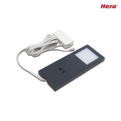 LED Under-cabinet luminaire LED Slim-Pad F, IP20, with IR dimmer, homogeneous surface light, with LED 24-connection, 5W 3000K