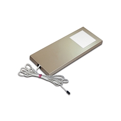 Flat LED Under-cabinet luminaire Dynamic LED Slim-Pad F, 24V-LED Dynamic, 5W 2700-5000K 285lm 110�, stainless steel optic