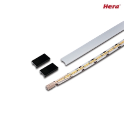 LED Surface light bar LED 2-Link FLOOD, 30cm, for LED 2-Link-Profile, CRi >95, 4.8W 3000K 280lm 120, black