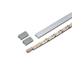 LED Surface light bar LED 2-Link FLOOD, 60cm, for LED 2-Link-Profile, CRi >95, 10.4W 3000K 600lm 120�, alu anodised