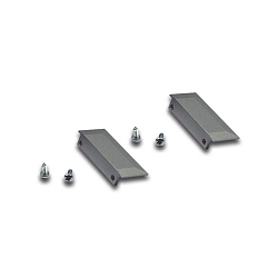 S�t af 2 Endekappe til LED Indfr�set profil, 34mm, med fastg�relsesskruer, anodiseret aluminium