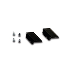 S�t af 2 Endekappe til LED Indfr�set profil, 24mm, med fastg�relsesskruer, sort
