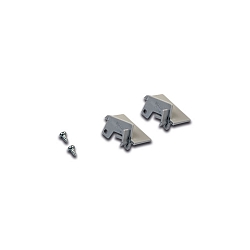 S�t af 2 Endekappe til LED Indfr�set profil A, 24mm, med fastg�relsesskruer, anodiseret aluminium