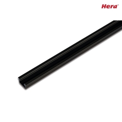 LED Milled-in profile 24/12mm for cover profile 15mm, length 100cm, black