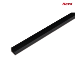 LED Surface profile 15/13mm for cover profile 15mm, length 100cm, black