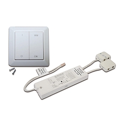 Radio v�gkontakt DYNAMIC DIM+CCT ZIGBEE / ALEXA - 24V s�t med 1, kinetisk, ZigBee-styresignaludgang (WiFi), 15 kanal, hvid mat
