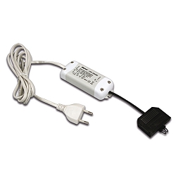Transformer LED 350/9W tilslutningskabel 200cm, med Eurostik, 9-foldet distribut�r + 8 kortslutning stik