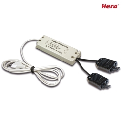 Transformer LED 350/2x9W connection cable 200cm, with Europlug, 2x3-fold distributor + 2 short circuit  plug
