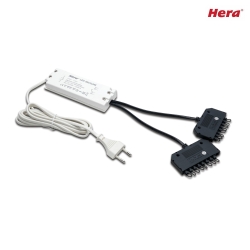 Transformer LED 350/2x9W connection cable 200cm, with Europlug, 2x9-fold distributor + 8 short circuit  plug