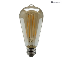 Heitronic LED Lyskilde Vintage Filament E27, 4W, varm hvid, ST64