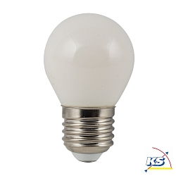 LED Lamp E27, G45, 4W, warm white, Filament imitation, matt glass bulb, flickerfree