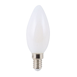 LED Lyskilde E14, C35, 4W, Filamentimitation, mat glasp�re, varm hvid, flimmer fri