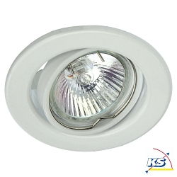 Heitronic Recessed spot max. 50W with aluminum reflector, swiveling, white