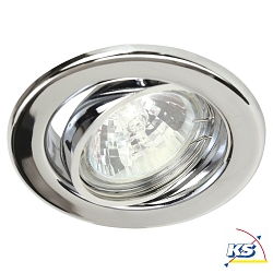 Heitronic Recessed spot max. 50W with aluminum reflector, swiveling, chrome