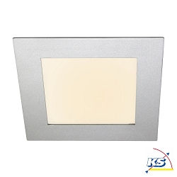 Heitronic LED Panel, 18,4x18,4cm, 11W, 3000K, 7.24in, 11W 3000K 430lm, dimmable, silver