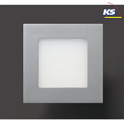 LED Indbygningslampe NIZZA Panel, IP20, FIRKANTET, 10.7cm, 3.5W 2700K 95lm 120, slv
