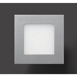 LED Indbygningslampe NIZZA Panel, IP20, FIRKANTET, 10.7cm, 3.5W 2700K 95lm 120�, s�lv