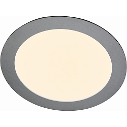 LED Indbygningspanel TOULOUSE, IP44, RUND, � 14.5cm, 8W 3000K 270lm , d�mpbar, s�lv