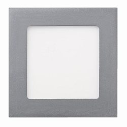 LED Indbygningspanel TOULOUSE, IP44, FIRKANTET, 20x20cm, 11W 6000K 540lm, d�mpbar, s�lv