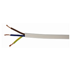 Fleksibel plastikslangelinie H05VV-F 5G1.5, 50m , hvid
