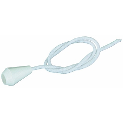 Elastiksn�re med tr�kegle, 25cm, hvid