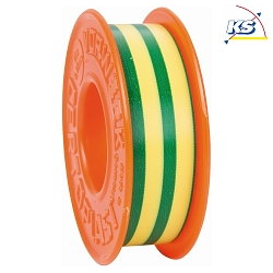 Insulating tape, 10m x 15mm, green/yellow