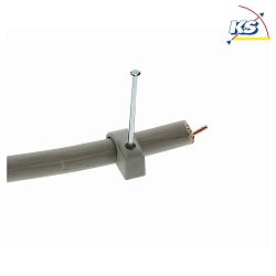 Kabelclips 100 pak, fleksibel, til kabel  7-11mm, med negle 23mm, gr