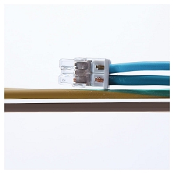 Wagoklemme Compact 100 stk, 2x0,5-2,5 mm�, gennemsigtig/hvid