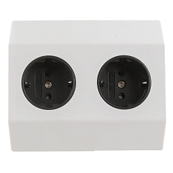 Beskyttende kontakt socket SALERNO, 2 gange, 250V, maks. 3500W
