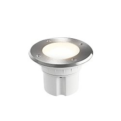 LED Gulv Indbygningsspot MESSINA, rund, 90�, 9W, 3000K, 500lm, IP67, s�lv