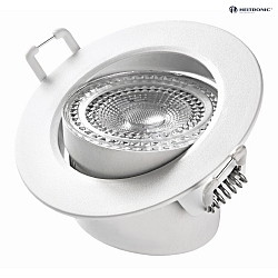 LED Recessed spot DL7002, round, 38, 5,5W, 3000K, 400lm, IP44, swiveling, white