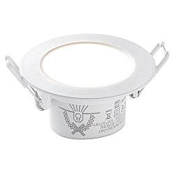 LED Indbygningsspot DL7002, rund, 100�, 7W, 3000k, 570lm, IP65, fast, hvid