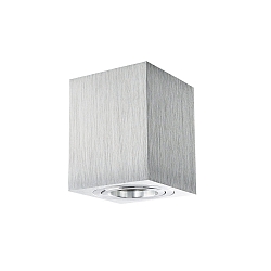 Overflademonterede spotlight ADL9001, firkantet, GU10, IP20, 25� drejelig, b�rstet aluminum