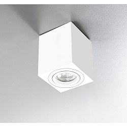 Overflademonterede spotlight ADL9001, firkantet, GU10, IP20, 25� drejelig, hvid