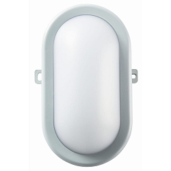 LED V�g-/ Loftlampe BODRUM, oval, 10W, 4000K, 700lm, lysegr�