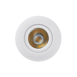 LED Indbygningsspot DL8002 rund drejelig 38� hvid 8,5W 720lm IP65 2700K + 4000K d�mpbar