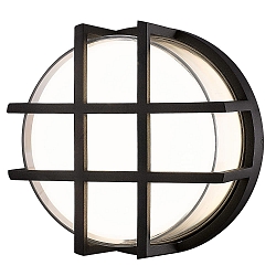 V�g- og Loftlampe CIRCULA rund, med gitter IP65, antracit 