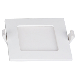 Indbygnings loftlampe LE MANS firkantet IP44, hvid d�mpbar