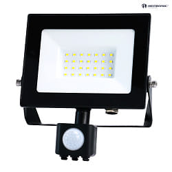 floodlight BOLTON 2.0 with sensor, with open cable, switchable IP44, black 