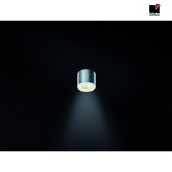 LED Loftlampe OSO LED Lampe til bad, rund, IP44, aluminium matt