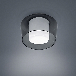 Loftlampe CANIO, E27, IP30, hvid matt / glas gr�
