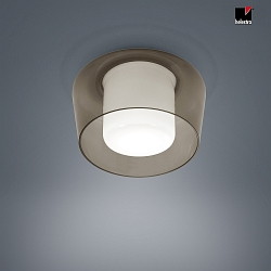 Ceiling luminaire CANIO, E27, IP30, white matt / glass amber