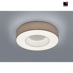 LED Ceiling luminaire LOMO LED, IP20, white matt / shade mocca